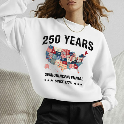 America 250 Patchwork USA Map Since 1776 – State Pride – Unisex Tshirt Gildan / Tshirt Comfort / V-neck/ Hoodie / Sweatshirt