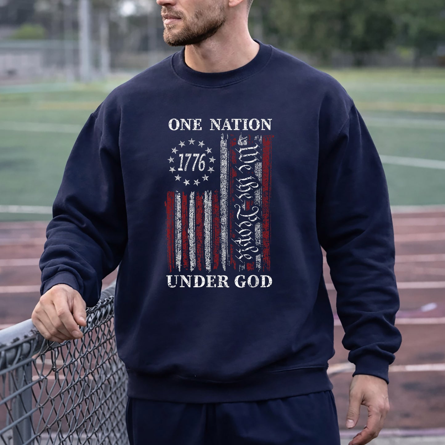 One Nation Under God, We The People 1776 Flag Design – Faith & Freedom – Unisex Tshirt Gildan / Tshirt Comfort / V-neck/ Hoodie / Sweatshirt