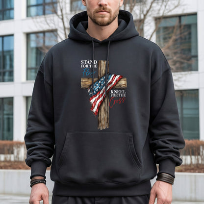 Stand for the Flag, Kneel for the Cross – Faith & Freedom – Unisex Tshirt Gildan / Tshirt Comfort / V-neck/ Hoodie / Sweatshirt