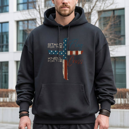 Kneel for the Cross Flag – Faith & Freedom – Unisex Tshirt Gildan / Tshirt Comfort / V-neck/ Hoodie / Sweatshirt