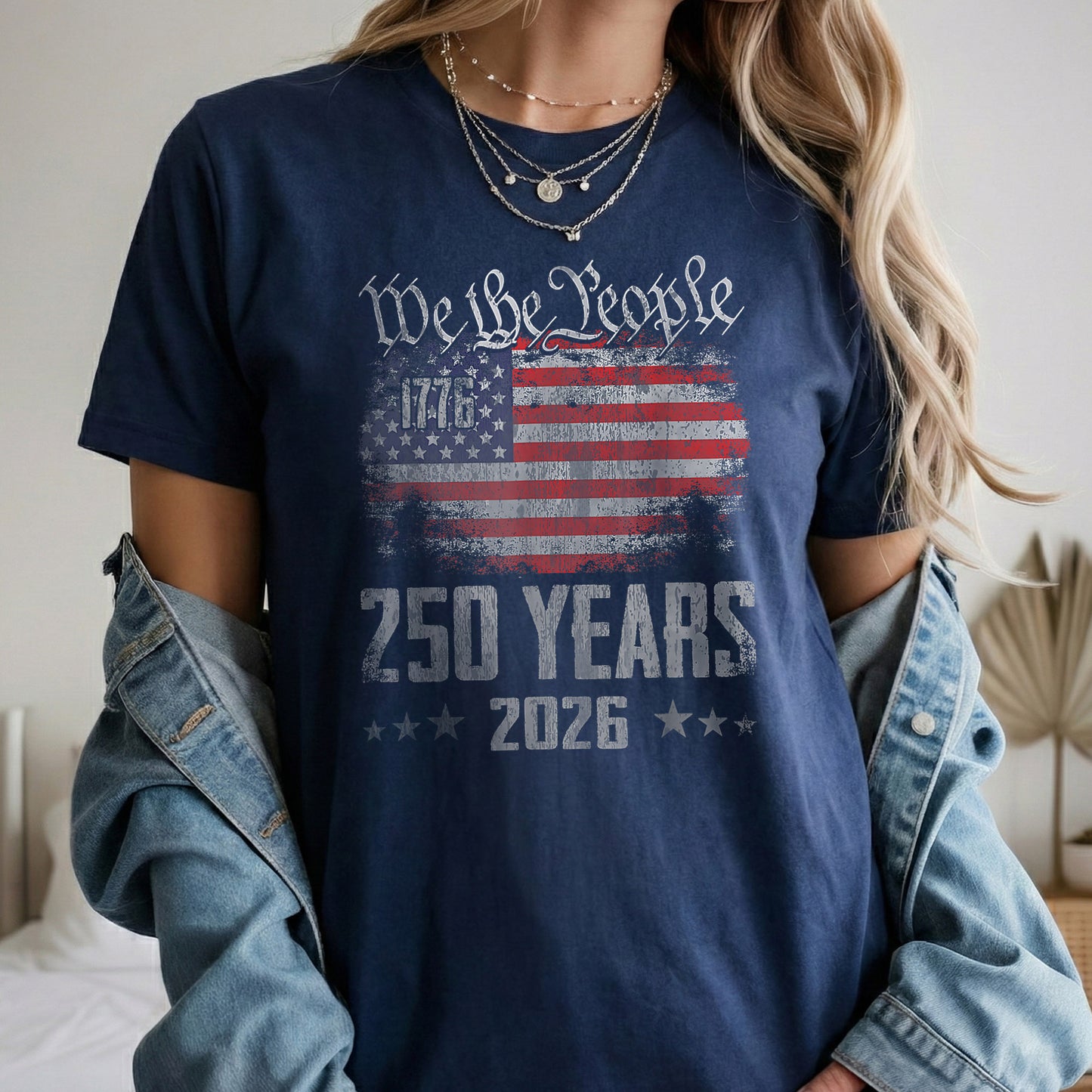 America 250 1776–2026 We The People Flag – American 250th Anniversary – Unisex Tshirt Gildan / Tshirt Comfort / V-neck/ Hoodie / Sweatshirt