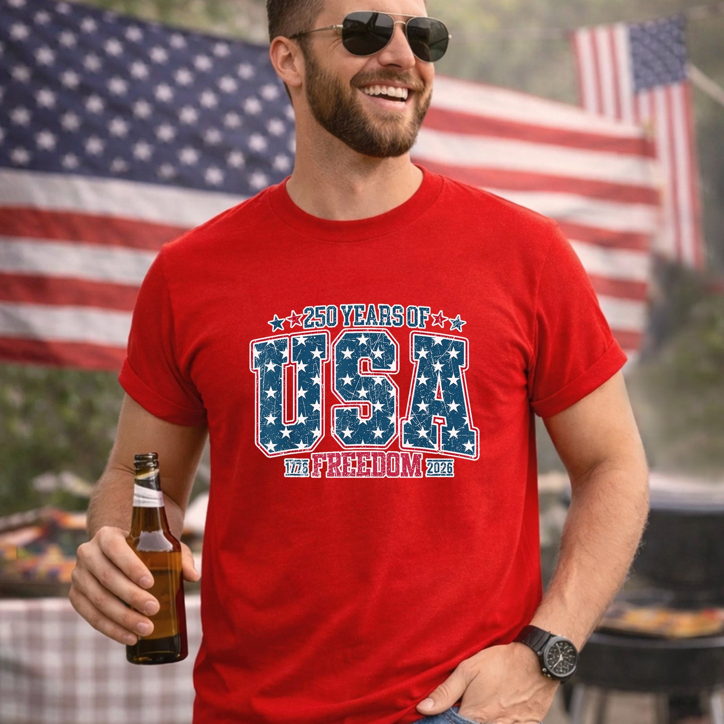 America 250 Celebration – America 250th Anniversary – Unisex Tshirt Gildan / Tshirt Comfort / V-neck/ Hoodie / Sweatshirt