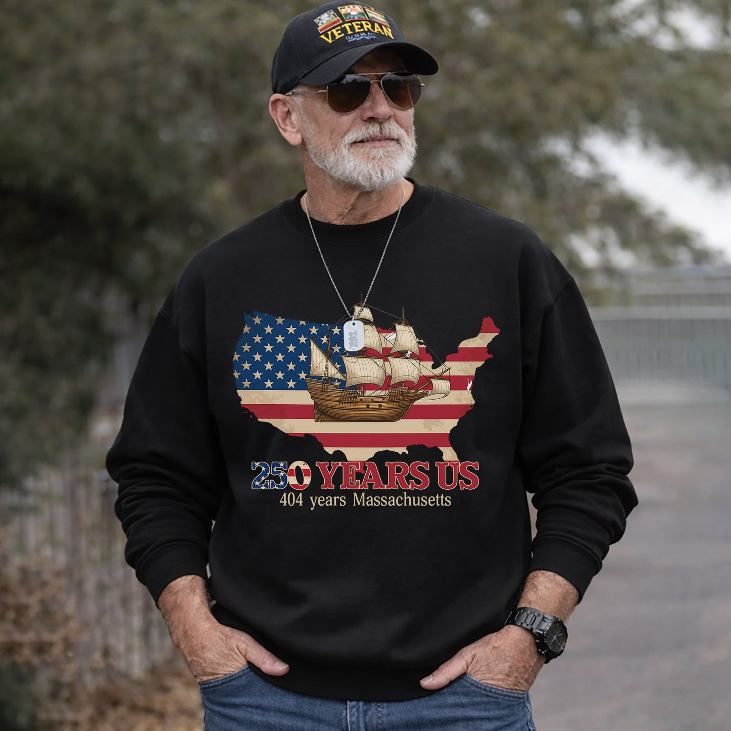 USA Map Flag Mayflower: Massachusetts – State Pride – Unisex Tshirt Gildan / Tshirt Comfort / V-neck/ Hoodie / Sweatshirt