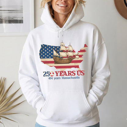 USA Map Flag Mayflower: Massachusetts – State Pride – Unisex Tshirt Gildan / Tshirt Comfort / V-neck/ Hoodie / Sweatshirt