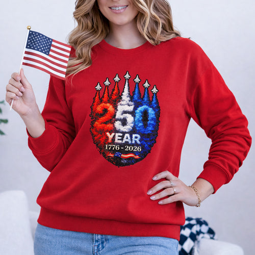 Air Force Style Jets Smoke 250 Years – America 250th Anniversary – Unisex Tshirt Gildan / Tshirt Comfort / V-neck/ Hoodie / Sweatshirt