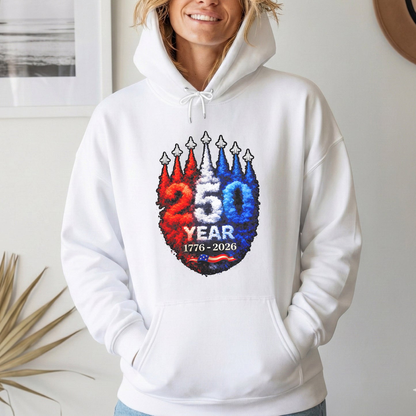 Air Force Style Jets Smoke 250 Years – America 250th Anniversary – Unisex Tshirt Gildan / Tshirt Comfort / V-neck/ Hoodie / Sweatshirt