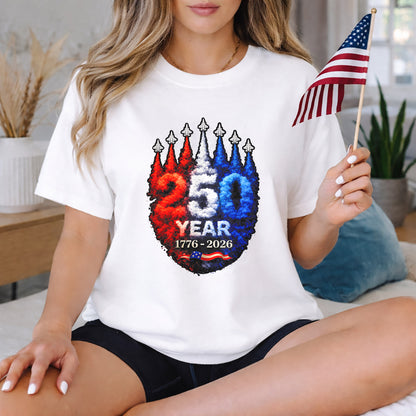 Air Force Style Jets Smoke 250 Years – America 250th Anniversary – Unisex Tshirt Gildan / Tshirt Comfort / V-neck/ Hoodie / Sweatshirt