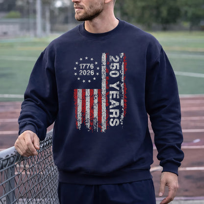 1776–2026 Patriotic Flag 250th Anniversary – Faith & Freedom – Unisex Tshirt Gildan / Tshirt Comfort / V-neck/ Hoodie / Sweatshirt