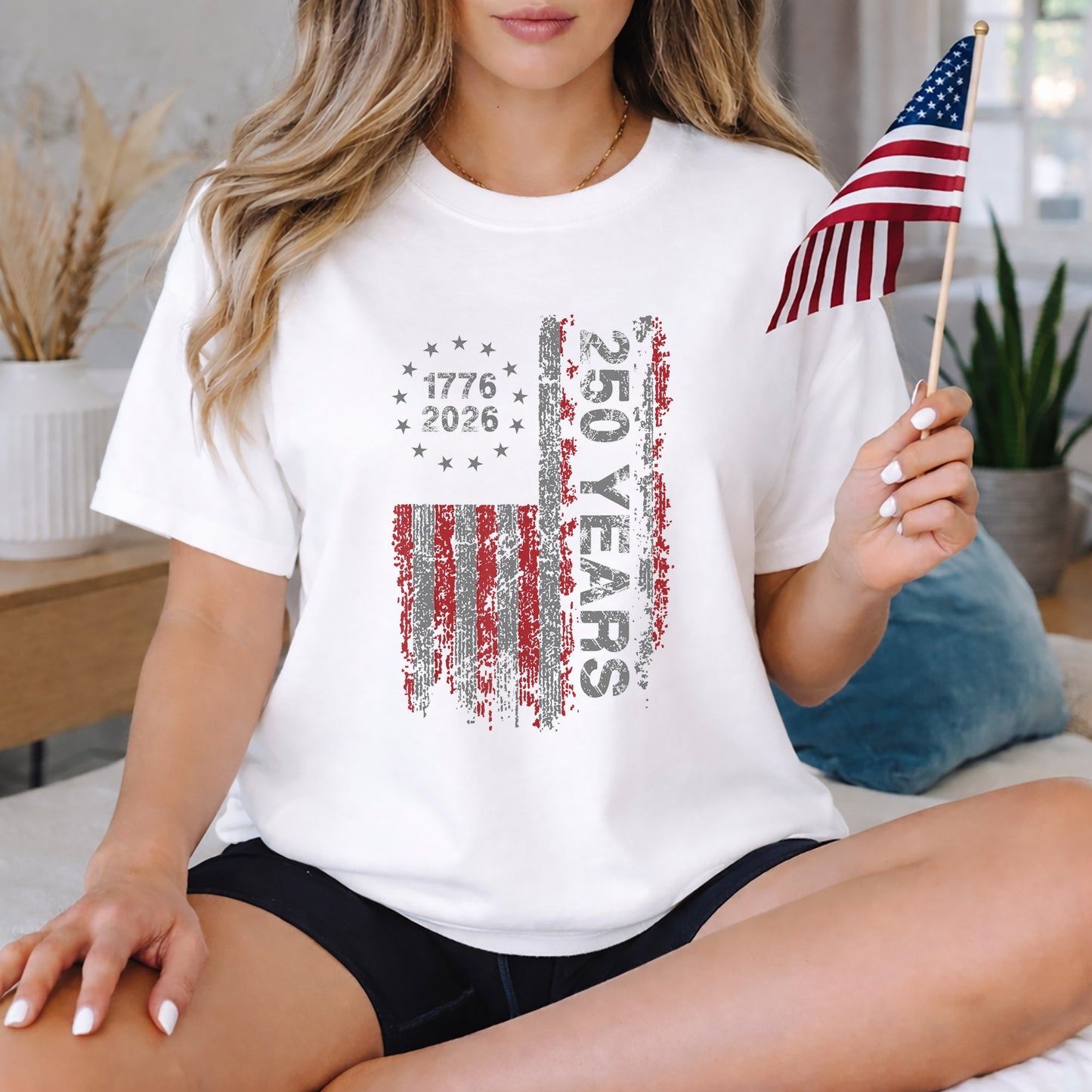 1776–2026 Patriotic Flag 250th Anniversary – Faith & Freedom – Unisex Tshirt Gildan / Tshirt Comfort / V-neck/ Hoodie / Sweatshirt