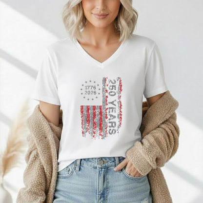 1776–2026 Patriotic Flag 250th Anniversary – Faith & Freedom – Unisex Tshirt Gildan / Tshirt Comfort / V-neck/ Hoodie / Sweatshirt