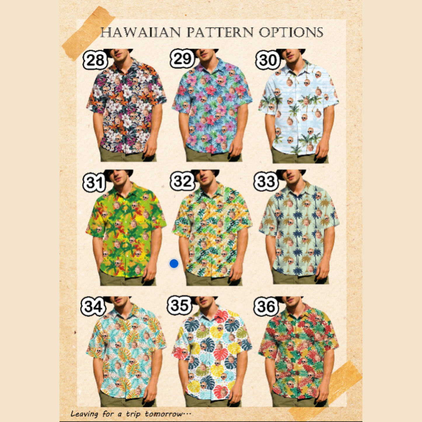 Personalized Photo Hawaiian Shirt, Custom Face Aloha Shirt, Matching Family Beach Vacation