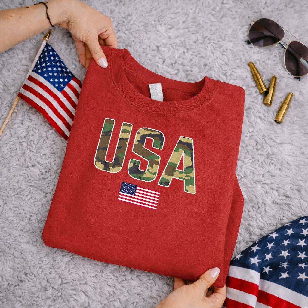 Simple Patriotic USA Camo – Veteran Legacy – Unisex Tshirt Gildan / Tshirt Comfort / V-neck/ Hoodie / Sweatshirt