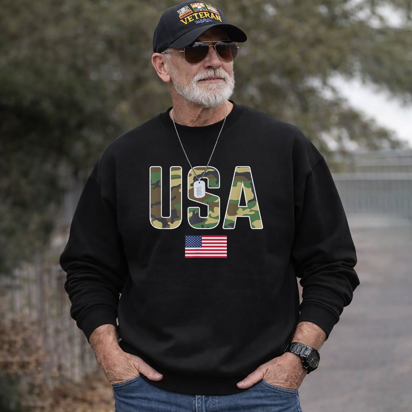 Simple Patriotic USA Camo – Veteran Legacy – Unisex Tshirt Gildan / Tshirt Comfort / V-neck/ Hoodie / Sweatshirt
