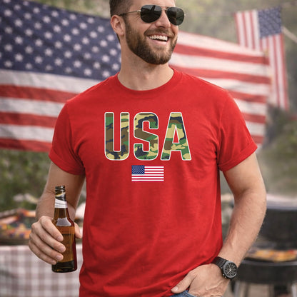 Simple Patriotic USA Camo – Veteran Legacy – Unisex Tshirt Gildan / Tshirt Comfort / V-neck/ Hoodie / Sweatshirt