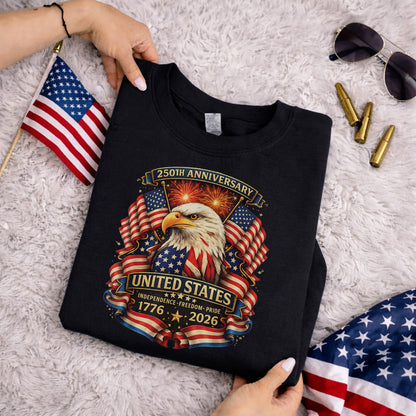 American Eagle Fireworks – America 250th Anniversary – Unisex Tshirt Gildan / Tshirt Comfort / V-neck/ Hoodie / Sweatshirt