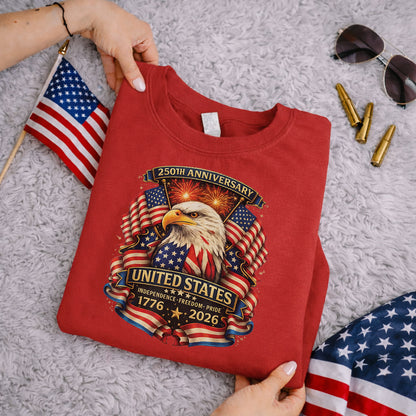 American Eagle Fireworks – America 250th Anniversary – Unisex Tshirt Gildan / Tshirt Comfort / V-neck/ Hoodie / Sweatshirt