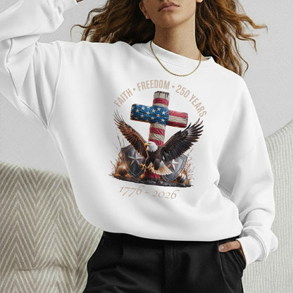 God And Country 250 Years – Faith & Freedom – Unisex Tshirt Gildan / Tshirt Comfort / V-neck/ Hoodie / Sweatshirt