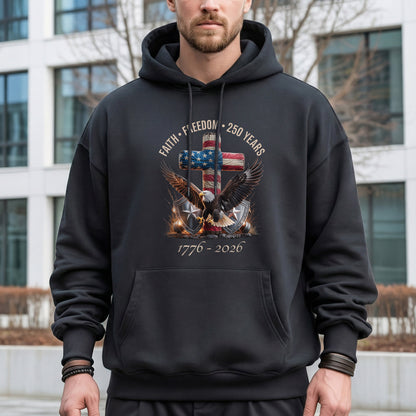 God And Country 250 Years – Faith & Freedom – Unisex Tshirt Gildan / Tshirt Comfort / V-neck/ Hoodie / Sweatshirt