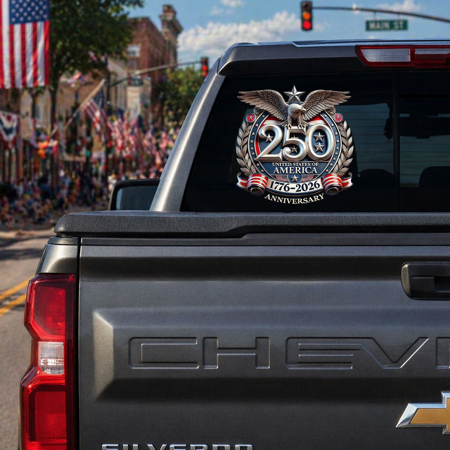 🔥 LIMITED TIME OFFER - God Bless America 250th Anniversary Christian Eagle UV DTF 3D Decal