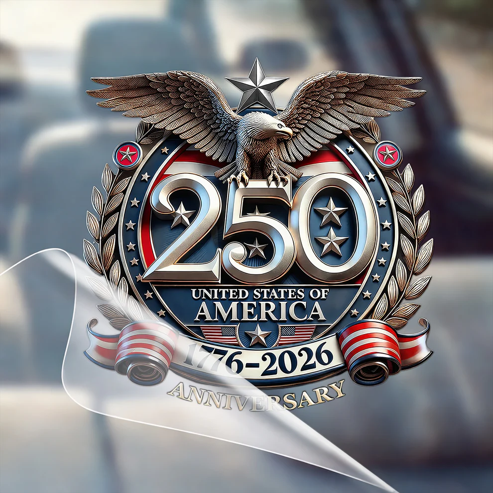 🔥 LIMITED TIME OFFER - God Bless America 250th Anniversary Christian Eagle UV DTF 3D Decal