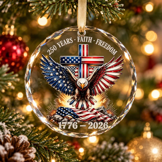 Faith, Freedom & America 250 Years Commemorative Christmas Ornament