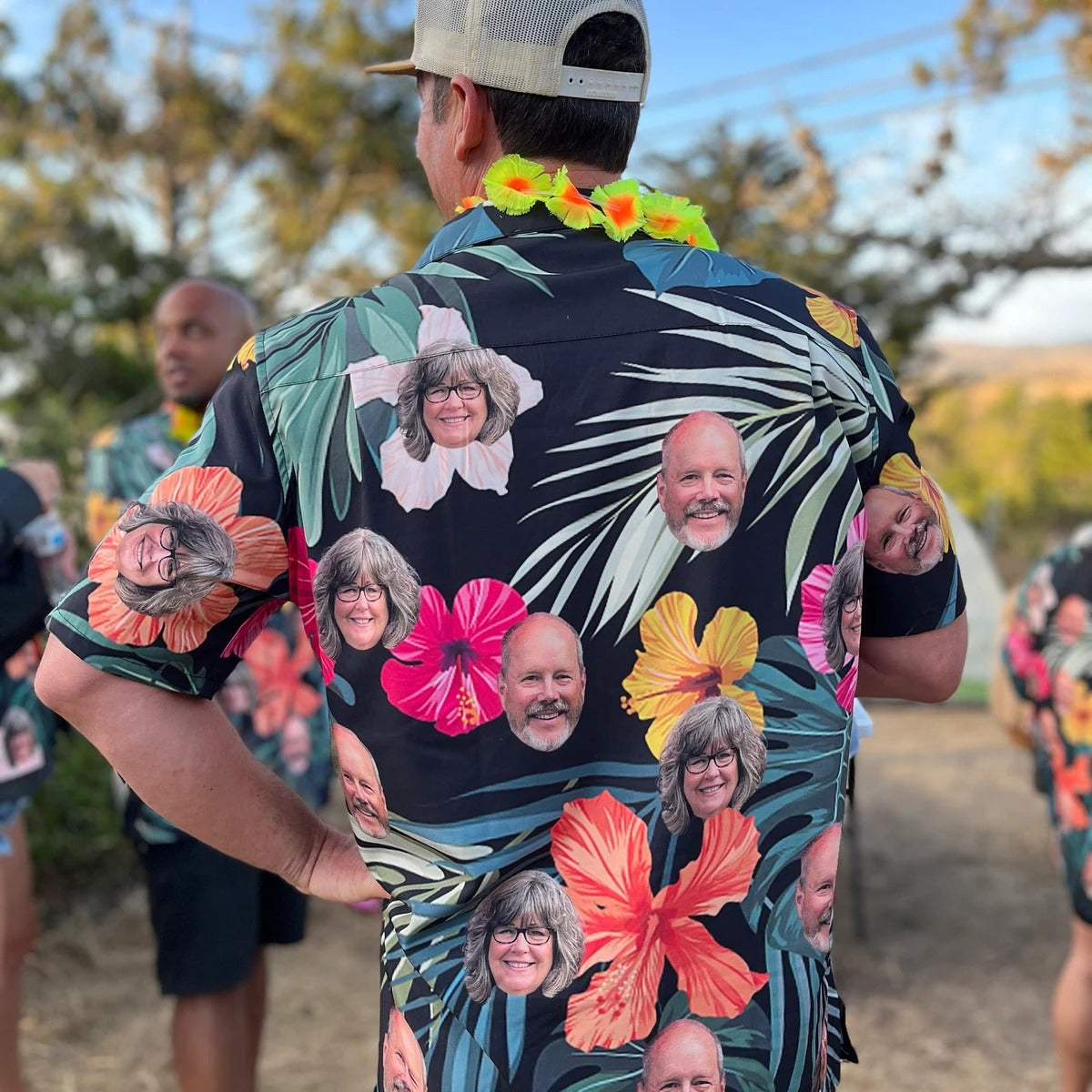 Custom Face Hawaiian Shirt, Personalized Photo Aloha Shirt, Unisex Beach Vacation Gift