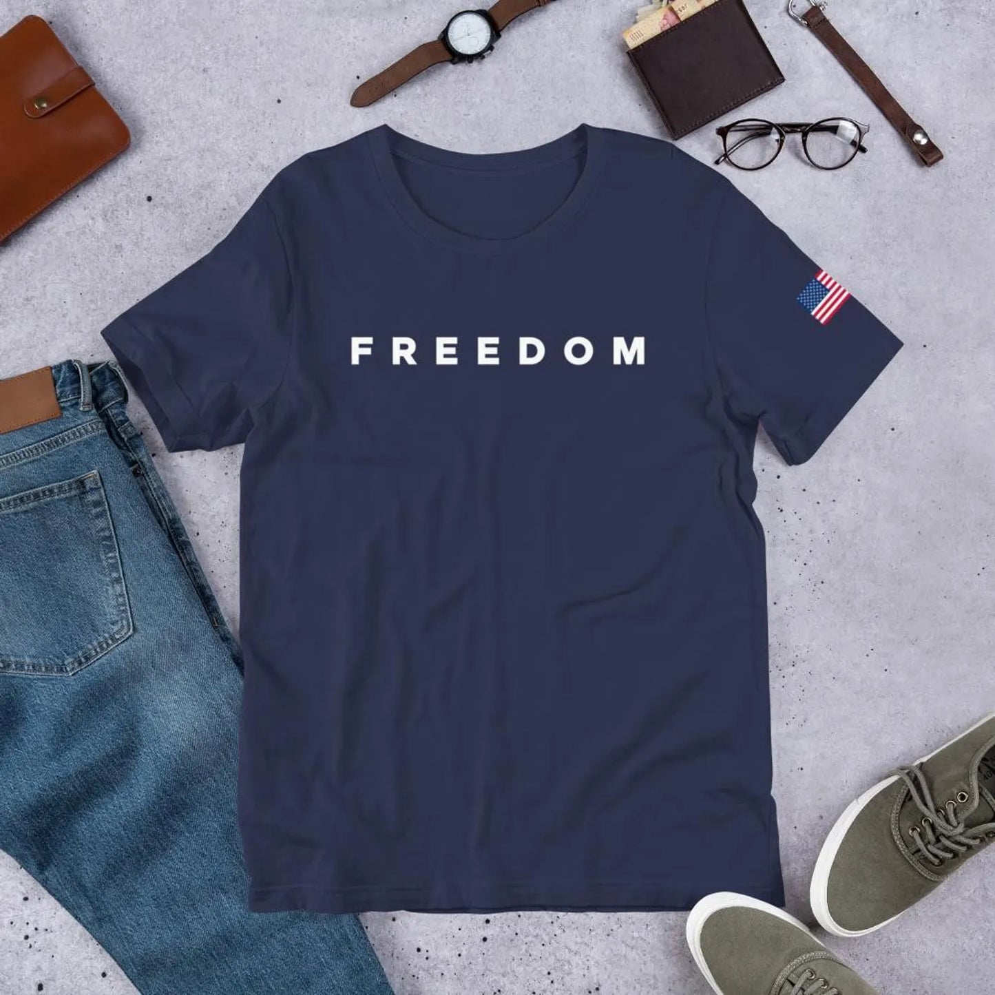 Freedom Milimalism – American 250th Anniversary 1776–2026 – Unisex T-Shirt / Comfort Colors Shirt / V-Neck / Hoodie / Sweatshirt