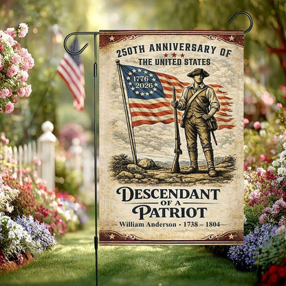 Personalized America 250  - House Flag/Garden Flag