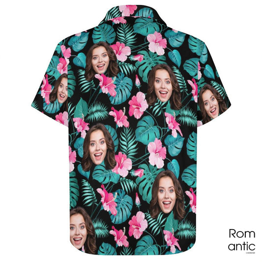 Custom Face Aloha Shirt, Personalized Photo Hawaiian Shirt, Family Reunion Vacation Outfit Gift