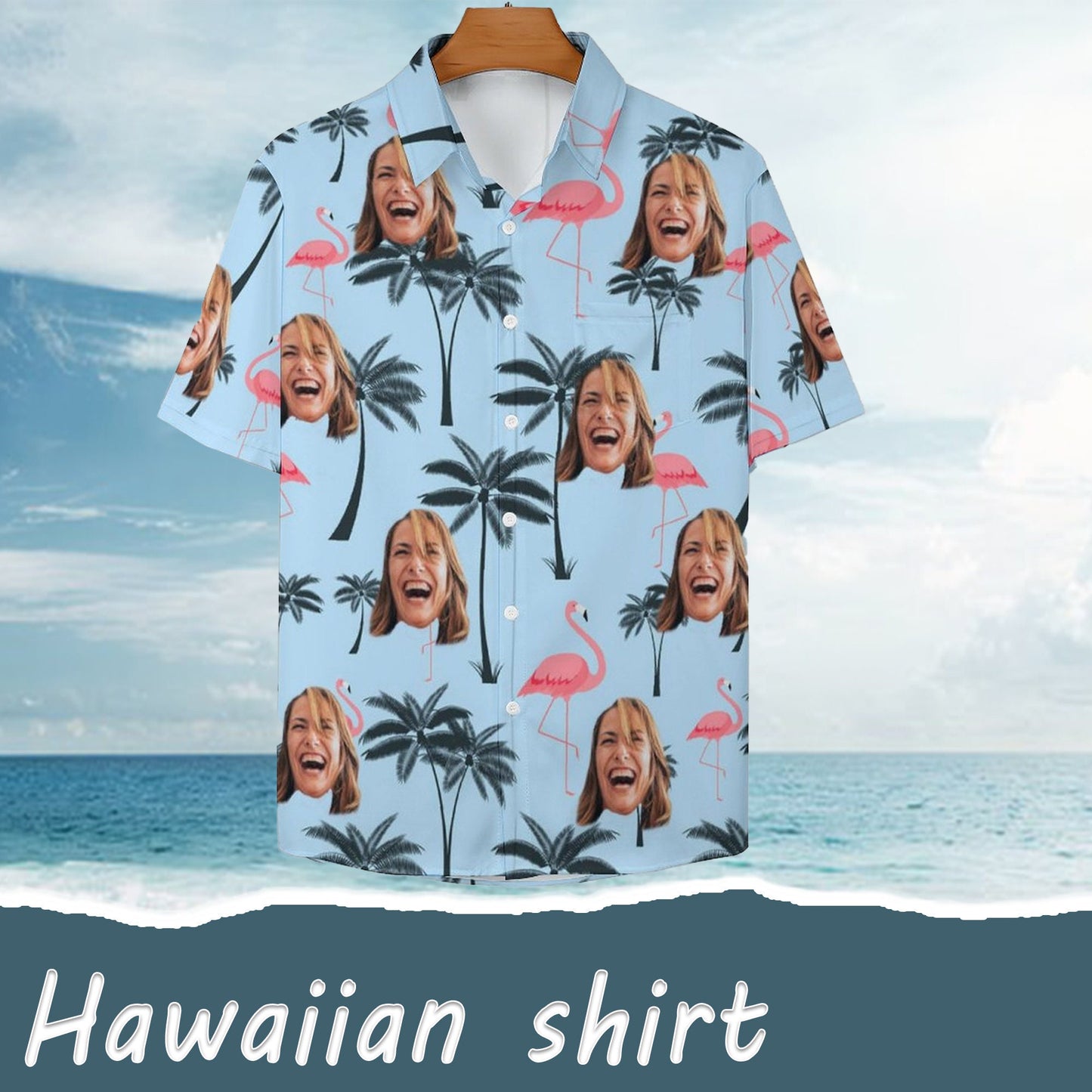 Custom Family Hawaiian Shirt, Personalized Face Aloha Shirt, Beach Vacation Matching Gift