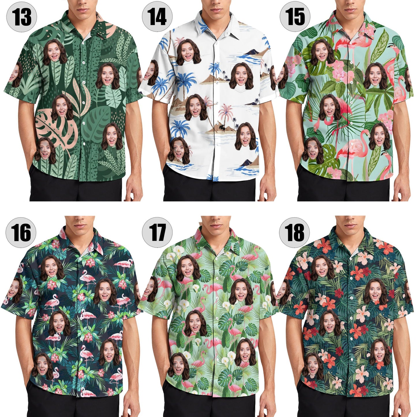 Custom Face Aloha Shirt, Personalized Photo Hawaiian Shirt, Family Reunion Vacation Outfit Gift