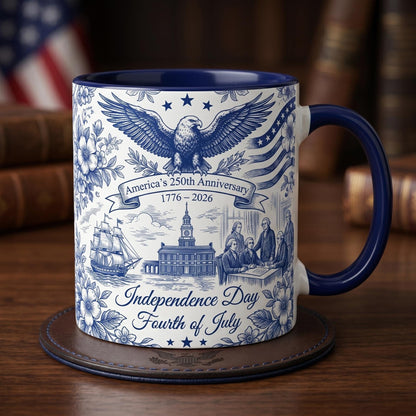 Patriotic Semiquincentennial 1776-2026 Mug - 250 Years Anniversary Accent Mug
