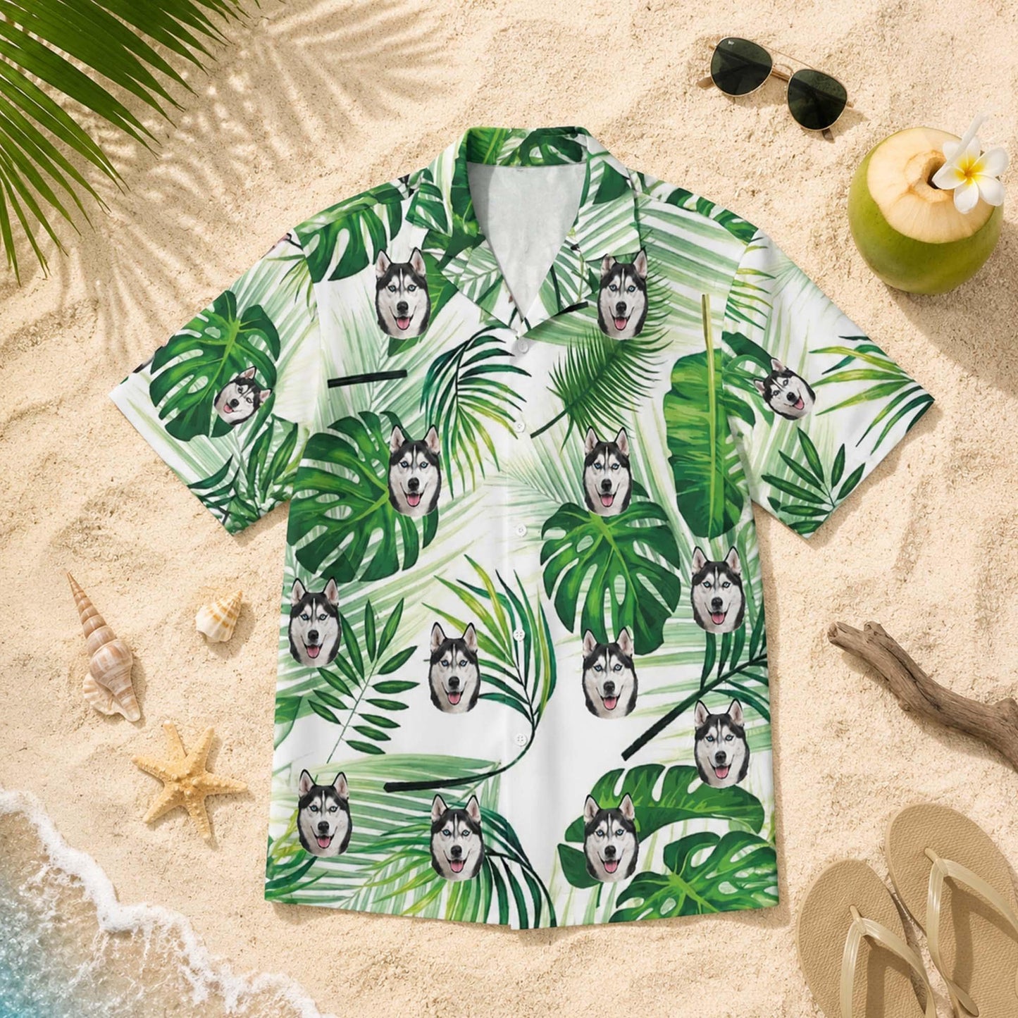 Custom Hawaiian Shirt with Face, Personalized Family Photo Shirt, Funny Tropical Beach Gift