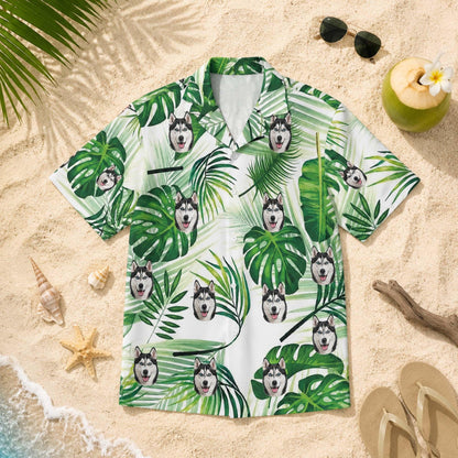 Custom Hawaiian Shirt with Face, Personalized Family Photo Shirt, Funny Tropical Beach Gift