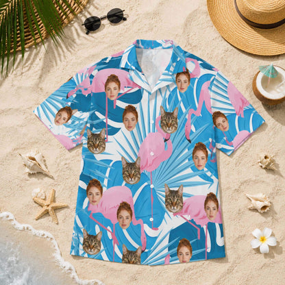 Custom Hawaiian Shirt with Face, Personalized Family Photo Shirt, Funny Tropical Beach Gift