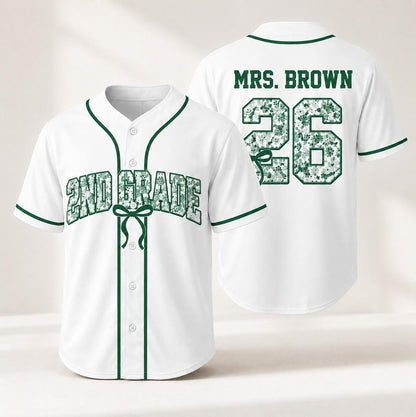 Custom School Mascot Baseball Jersey – Personalized Teacher Team Shirt