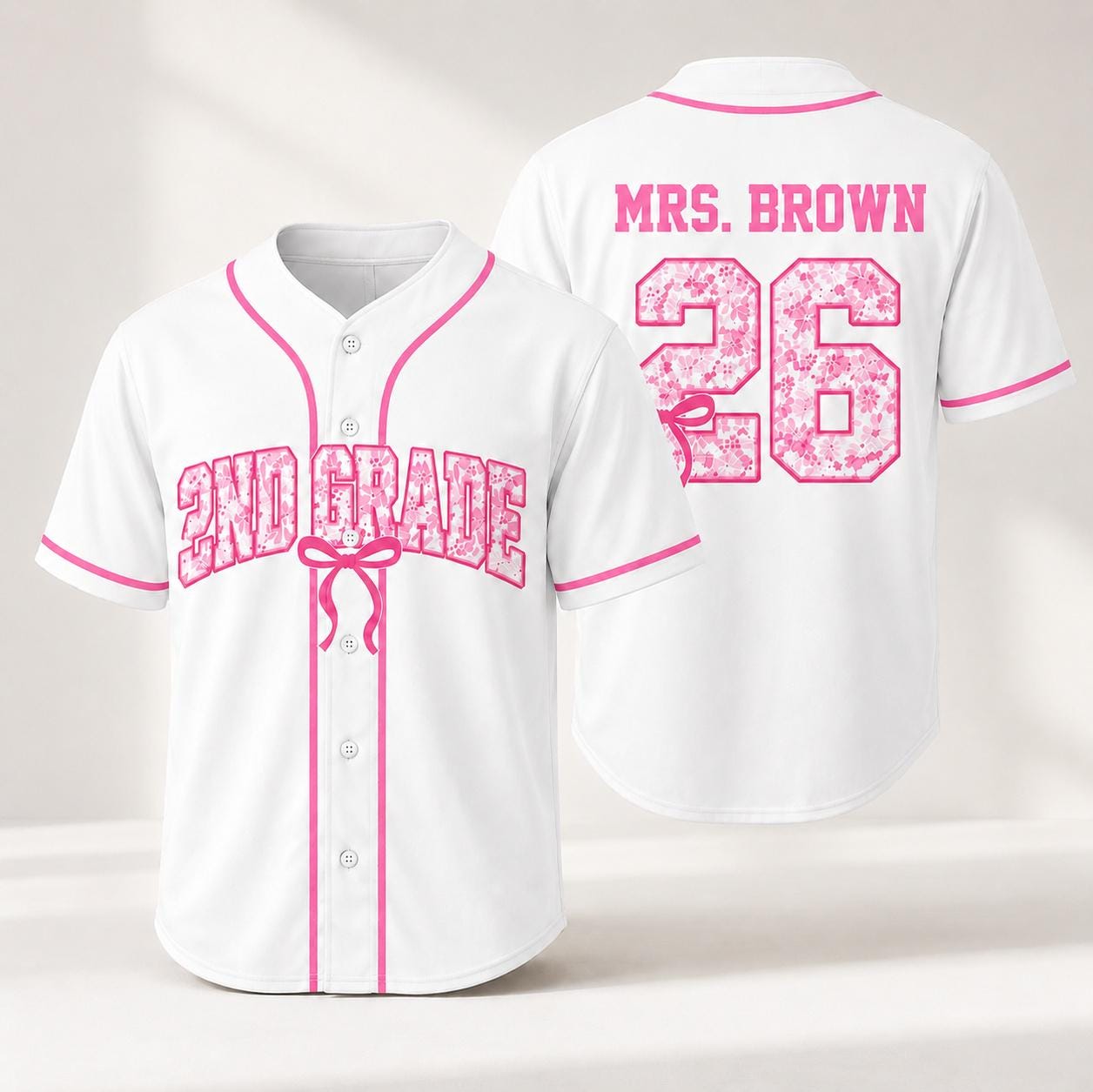 Custom School Mascot Baseball Jersey – Personalized Teacher Team Shirt