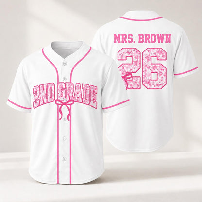 Custom School Mascot Baseball Jersey – Personalized Teacher Team Shirt