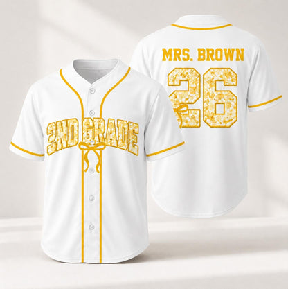 Custom School Mascot Baseball Jersey – Personalized Teacher Team Shirt