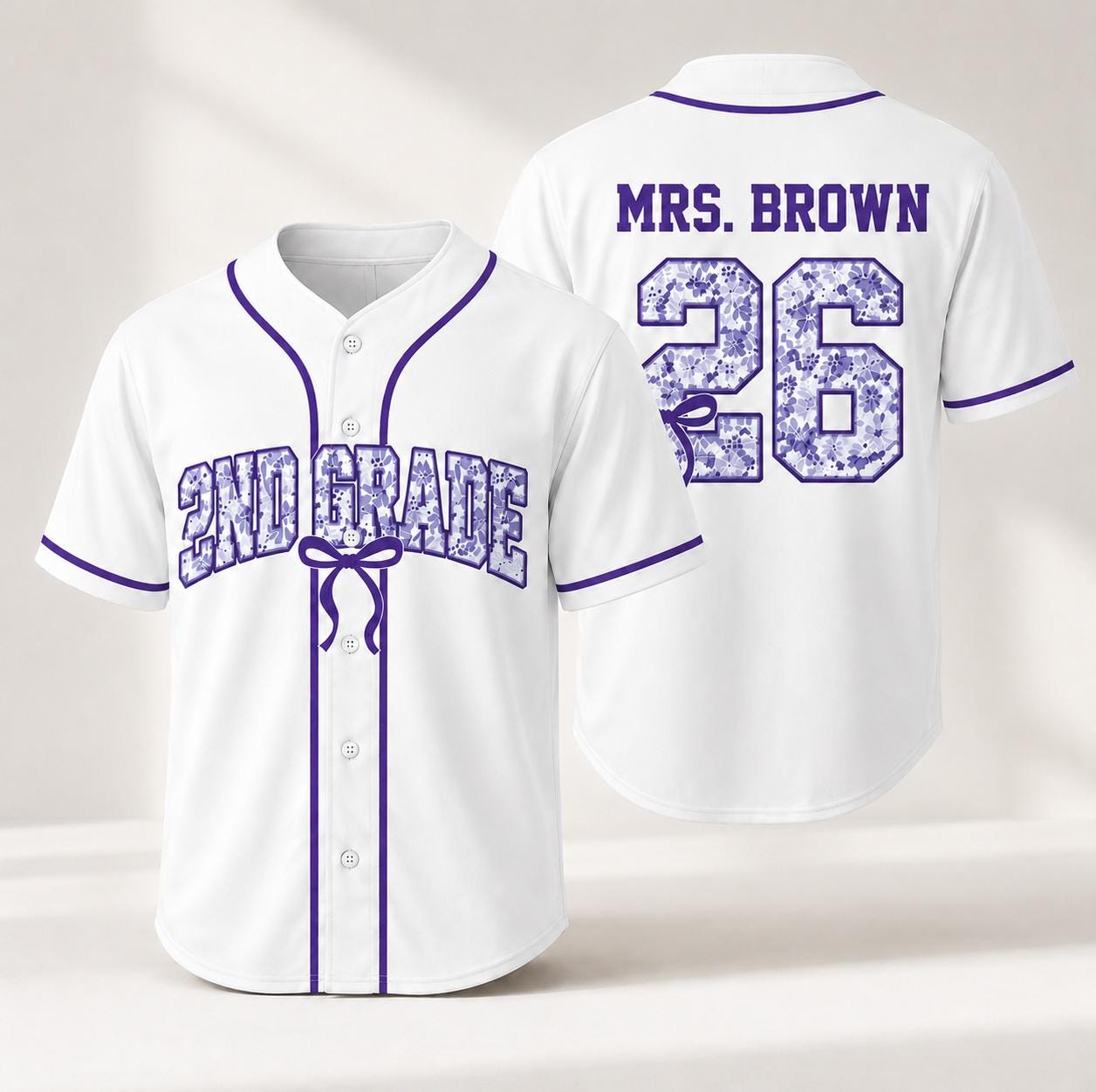 Custom School Mascot Baseball Jersey – Personalized Teacher Team Shirt