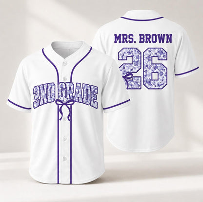 Custom School Mascot Baseball Jersey – Personalized Teacher Team Shirt