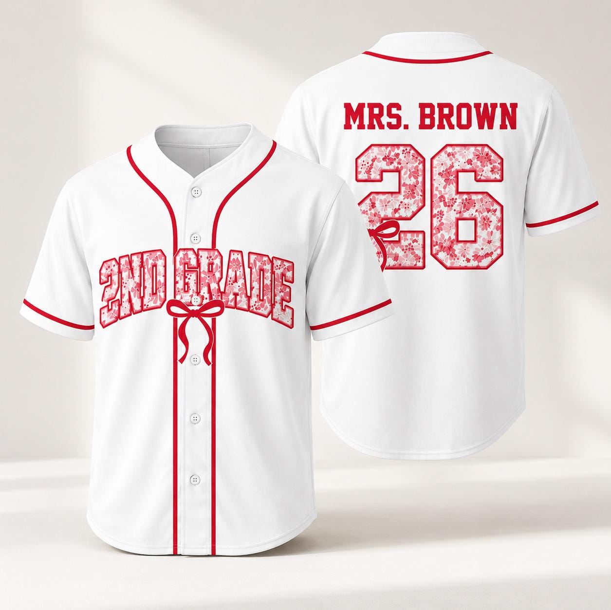 Custom School Mascot Baseball Jersey – Personalized Teacher Team Shirt