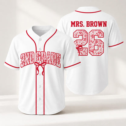 Custom School Mascot Baseball Jersey – Personalized Teacher Team Shirt