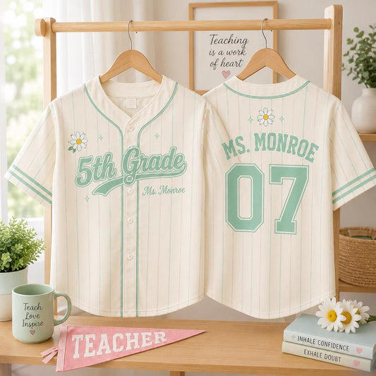 Personalized School Spirit Baseball Jersey – Custom Name & Mascot