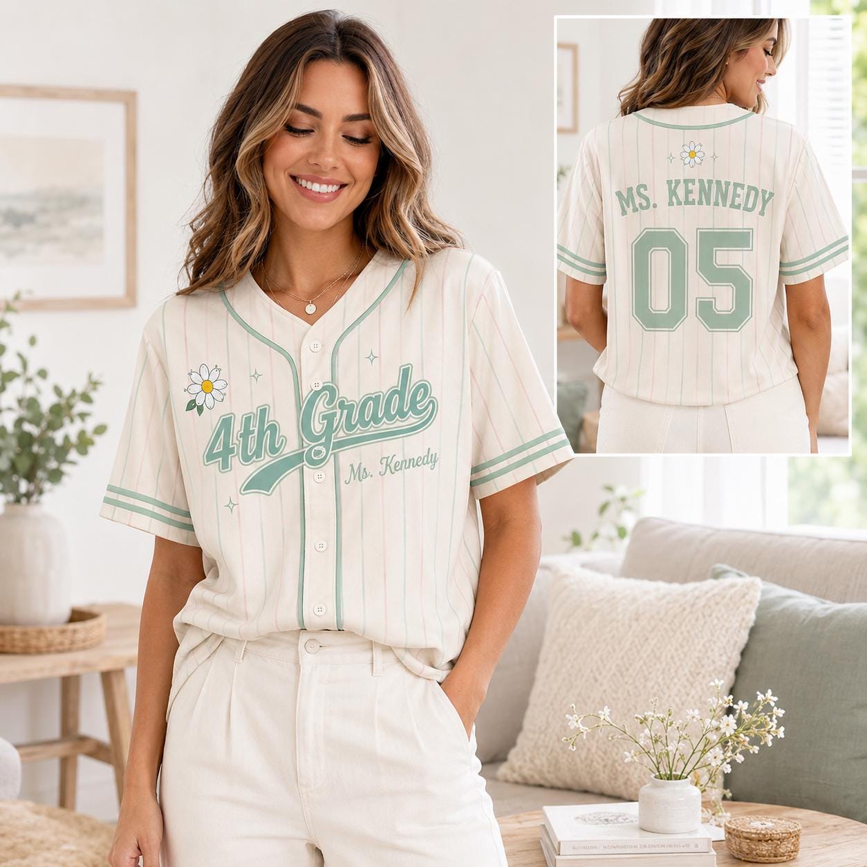Personalized School Spirit Baseball Jersey – Custom Name & Mascot