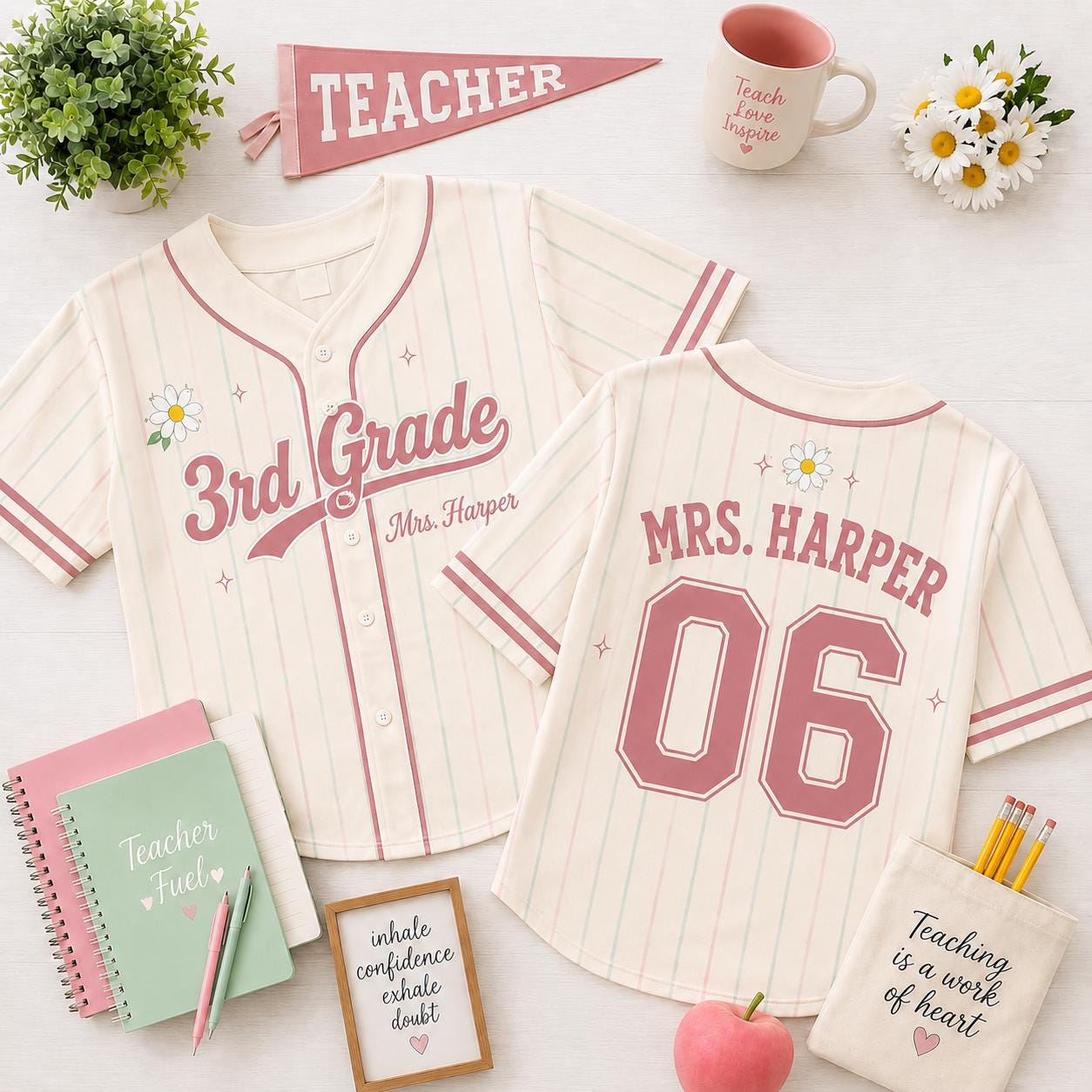 Personalized School Spirit Baseball Jersey – Custom Name & Mascot