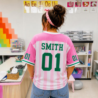 Personalized Teacher Football Jersey with Custom Name & Grade