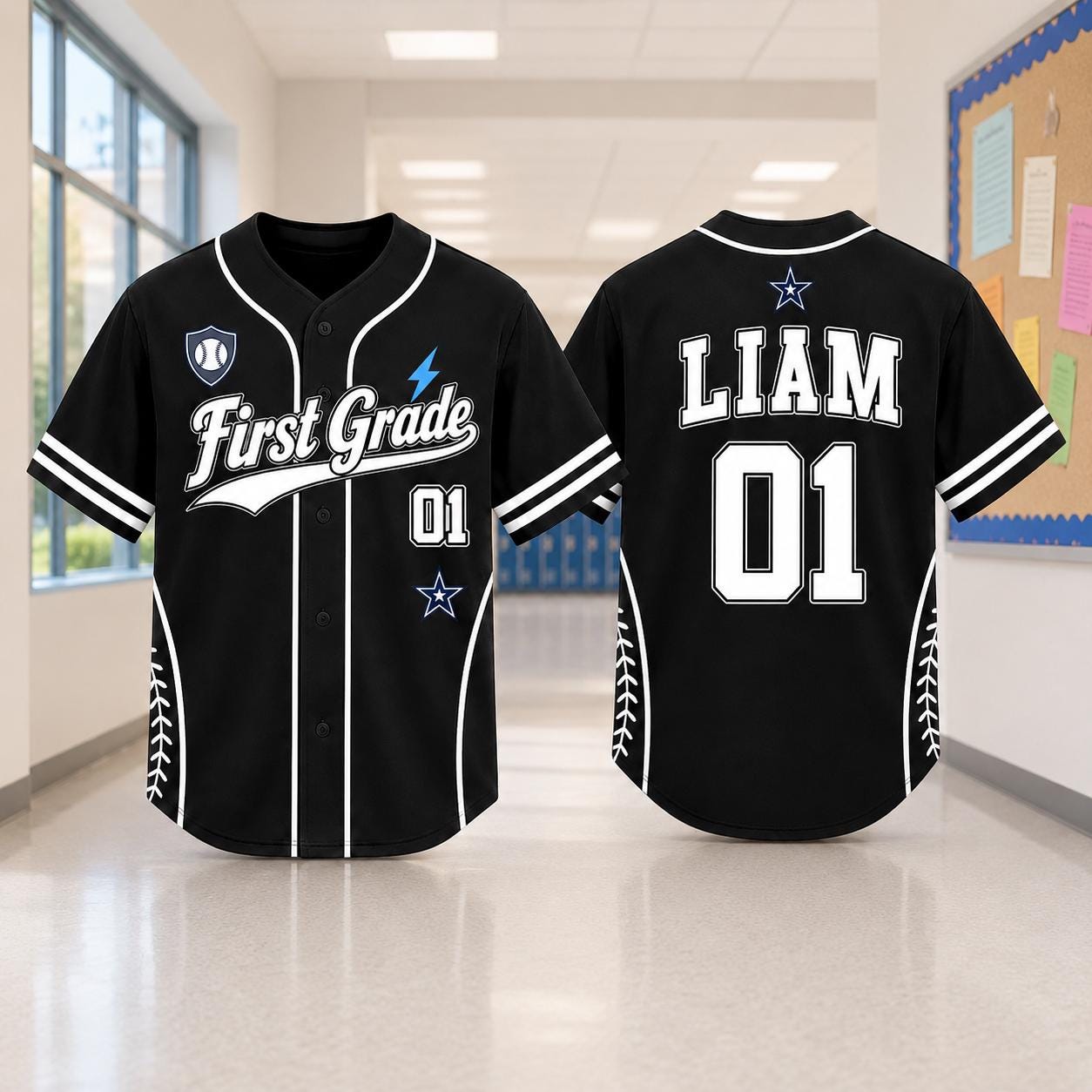 Personalized Teacher Team Baseball Jersey – Custom School Name