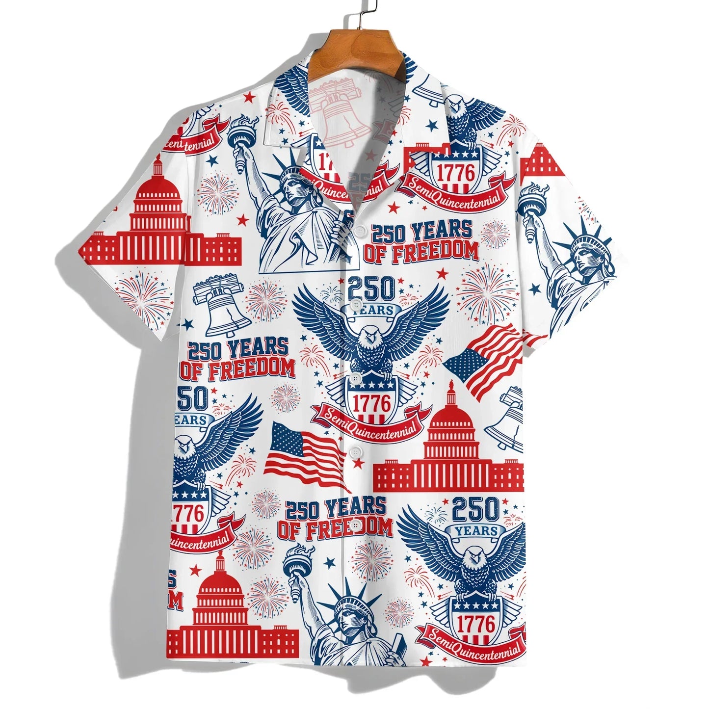 Personalized 250 Years Of Freedom America Hawaiian Shirt