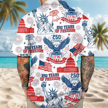 Personalized 250 Years Of Freedom America Hawaiian Shirt